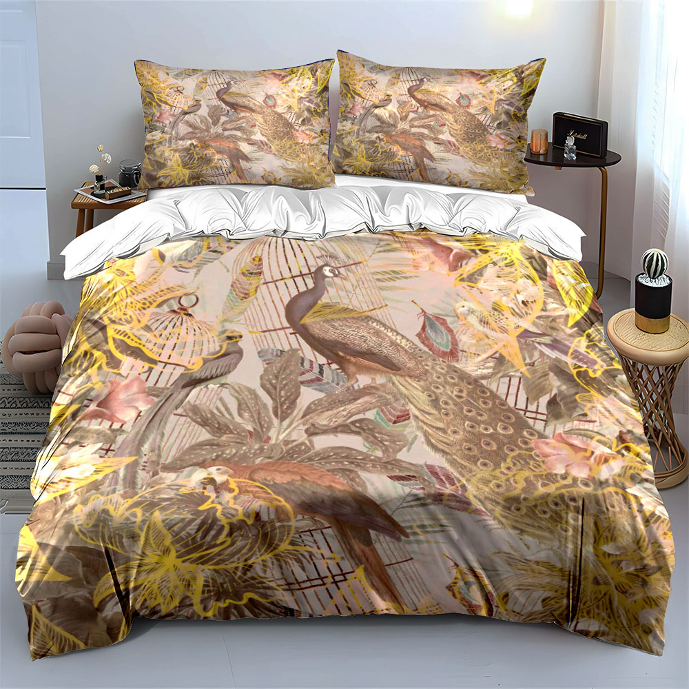 Vintage Peacock Birdcage Beddi - Aesthetic Floral Duvet Cover recension och pris