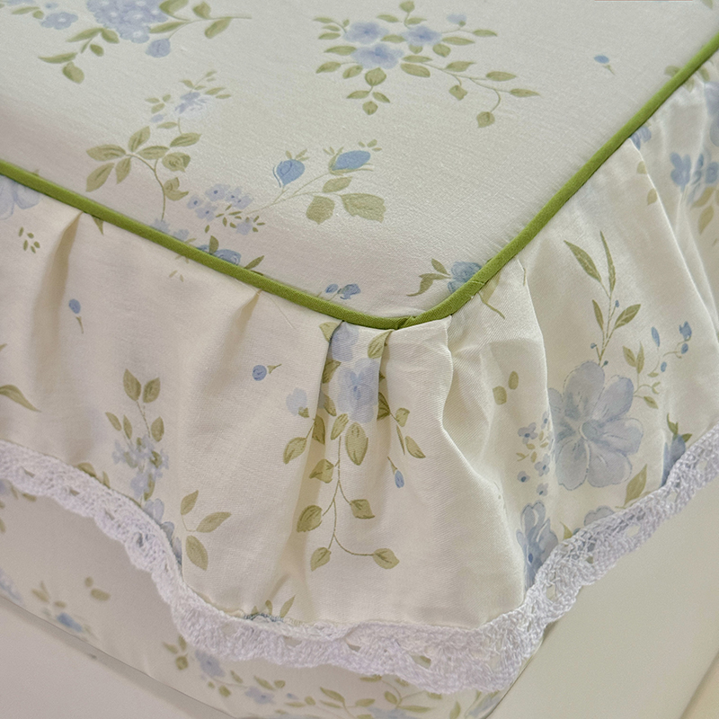 100% Cotton Floral Printed Ruf - Fitted Bed Sheets Deep Pocket recension och pris