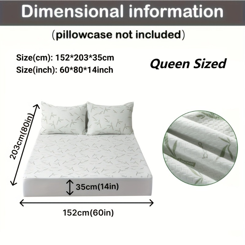 MEICARE 100% Bamboo Fiber Matt - Waterproof Mattress Protector Breathable recension och pris
