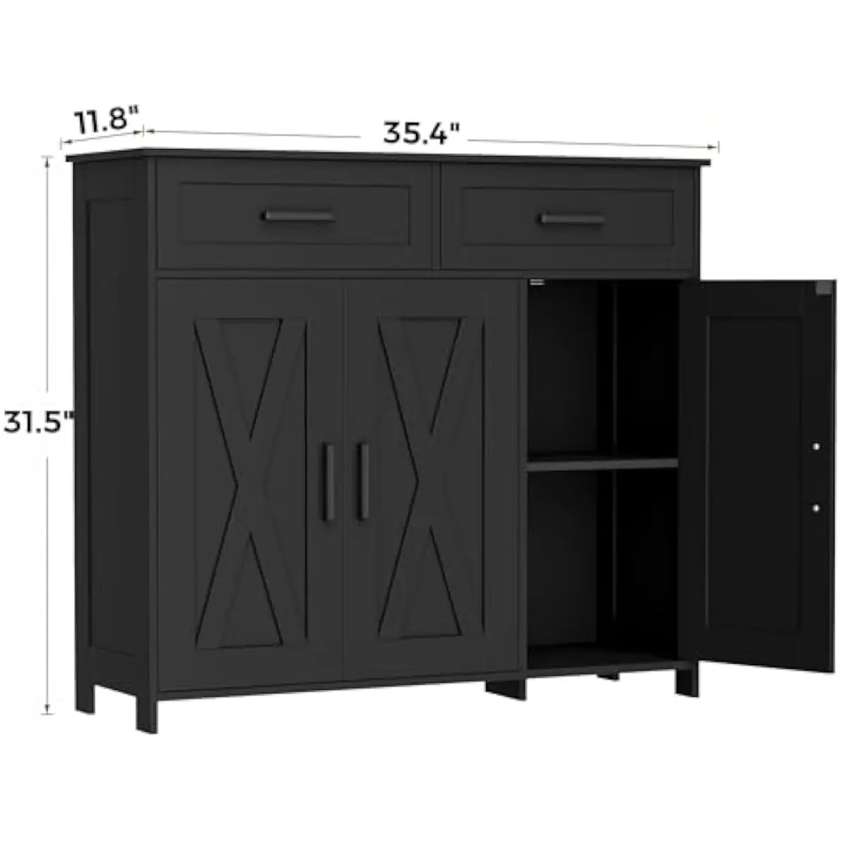 Coffee Bar Storage Cabinet wit - Storage & Organization recension och pris