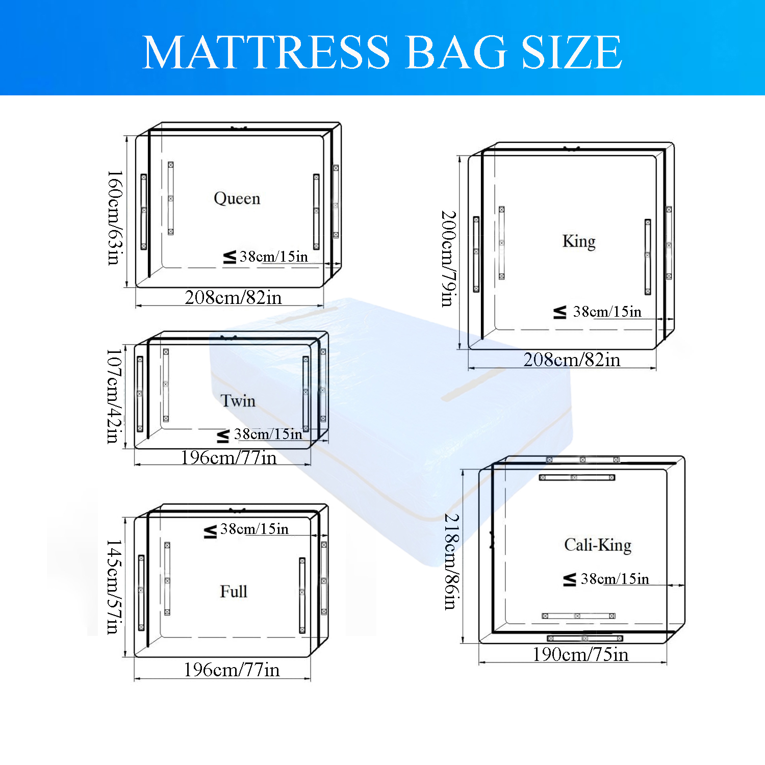 Mattress Bag for Moving and St - Waterproof Mattress Protector Breathable recension och pris