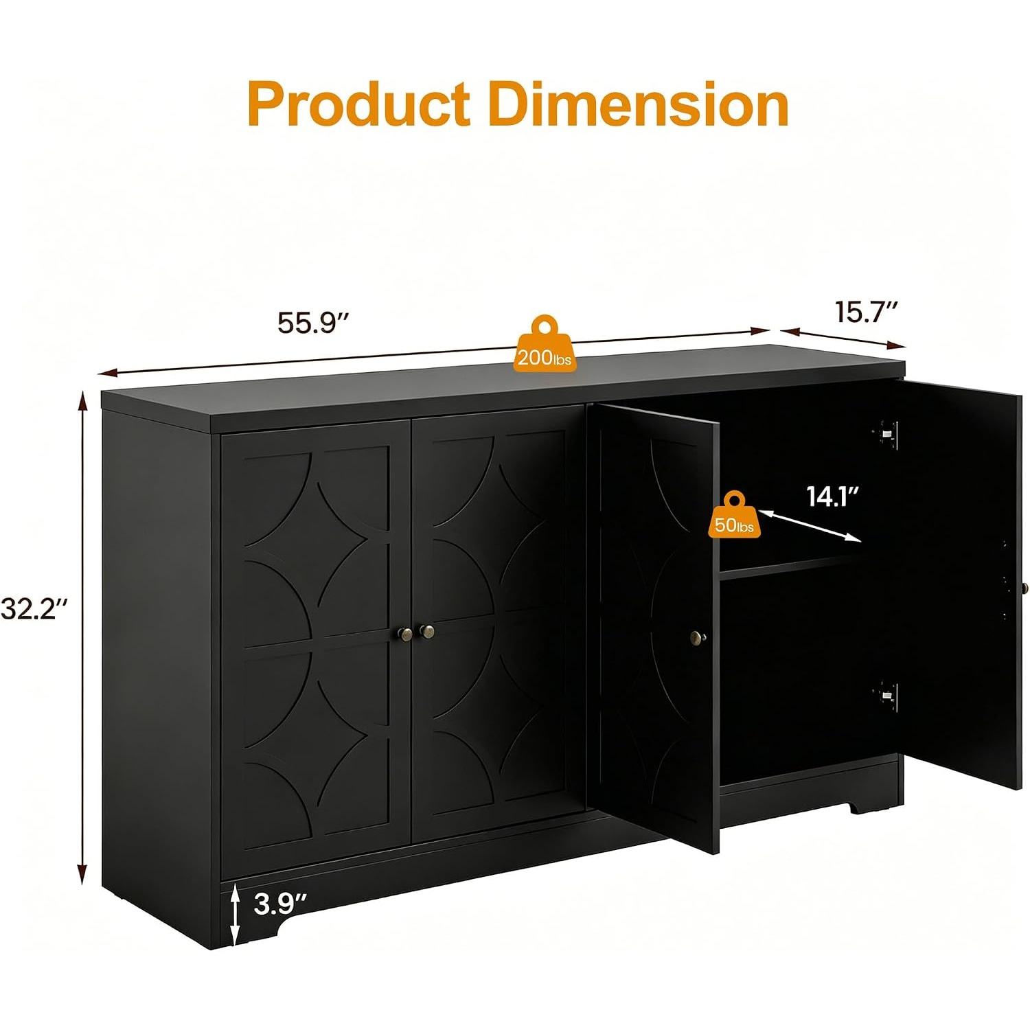 Sideboard Buffet Cabinet with  - Storage & Organization recension och pris