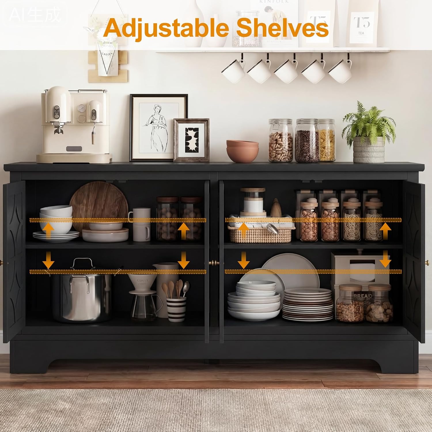Sideboard Buffet Cabinet with  - Storage & Organization recension och pris
