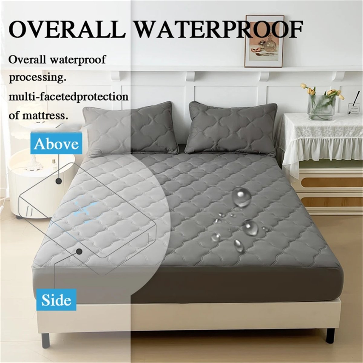 Learned- Waterproof Fitted Bed - Waterproof Mattress Protector Breathable recension och pris