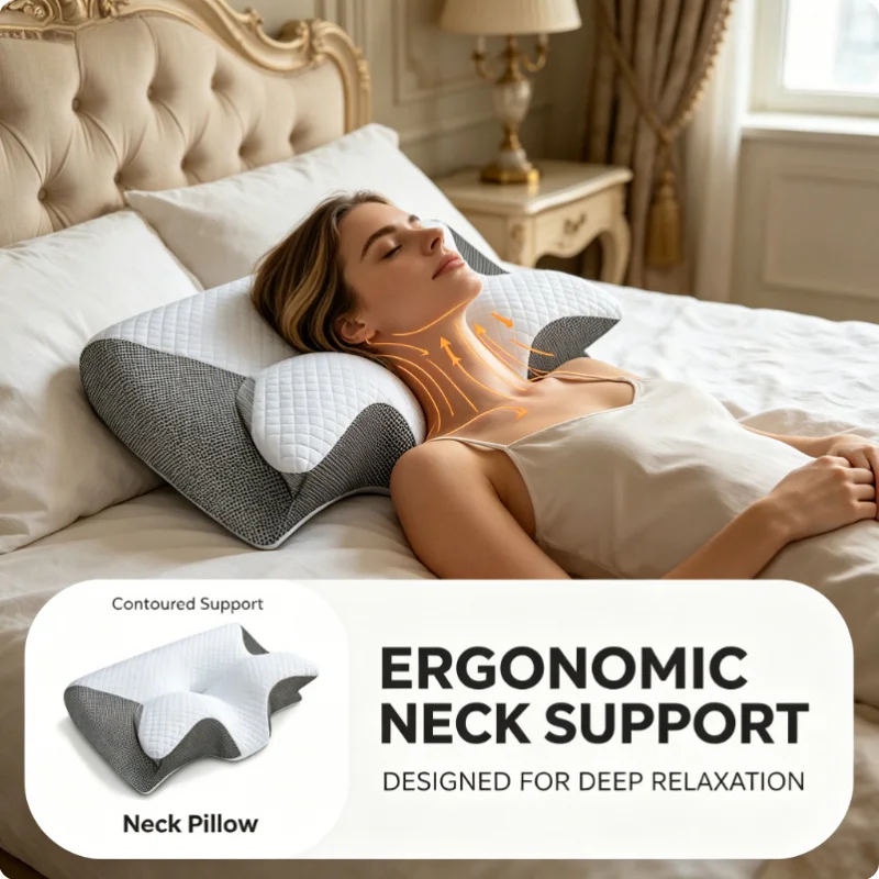 Neck Pain Relief Memory Foam C - Memory Foam Orthopedic Pillow Neck Pain recension och pris