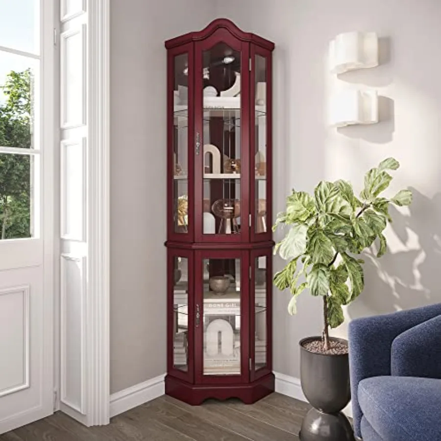 Lighted Corner Display Curved  - Storage & Organization recension och pris