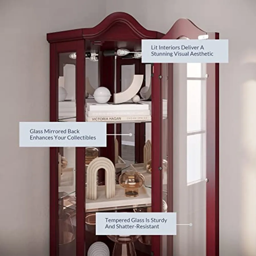 Lighted Corner Display Curved  - Storage & Organization recension och pris