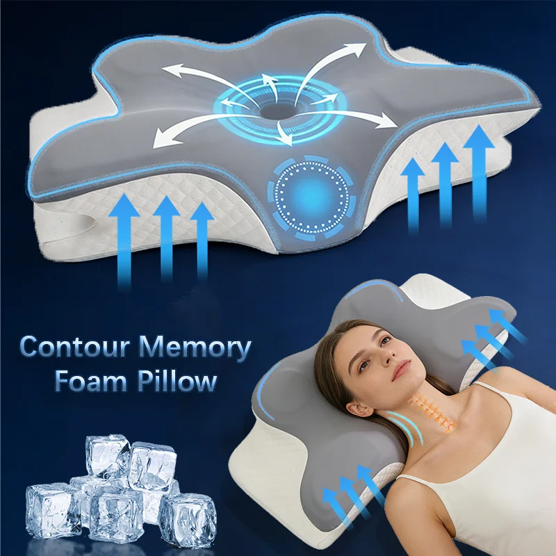 Memory Foam Pillow Cervical Pi - Memory Foam Orthopedic Pillow Neck Pain recension och pris