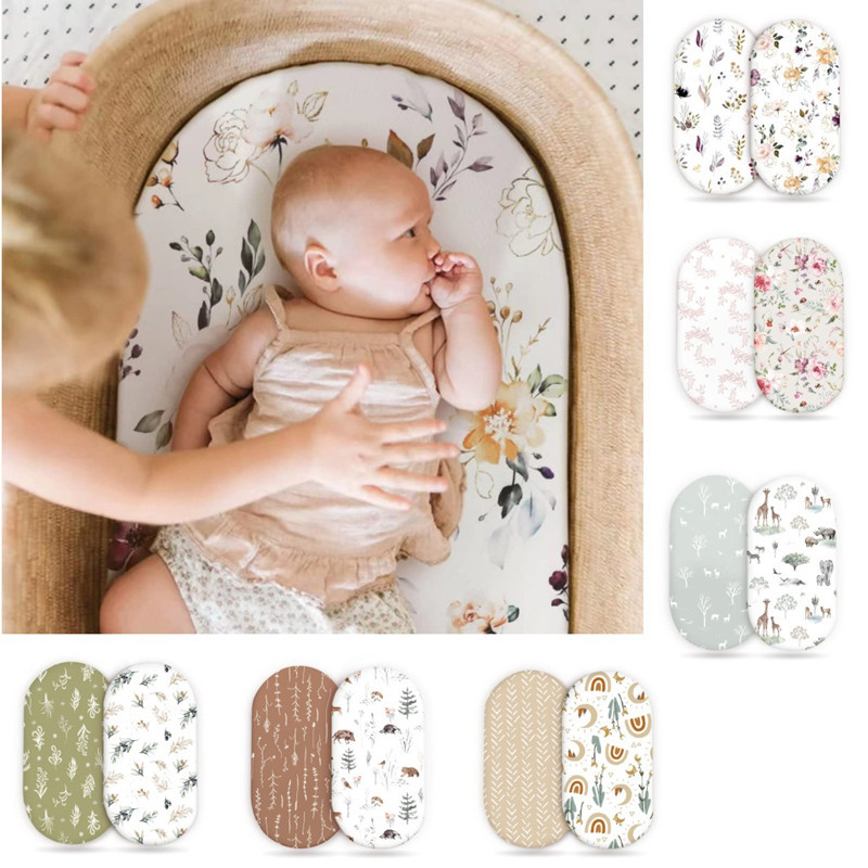 2PCS Baby Bassinet Sheet Musli - Muslin Cotton Bedspread recension och pris