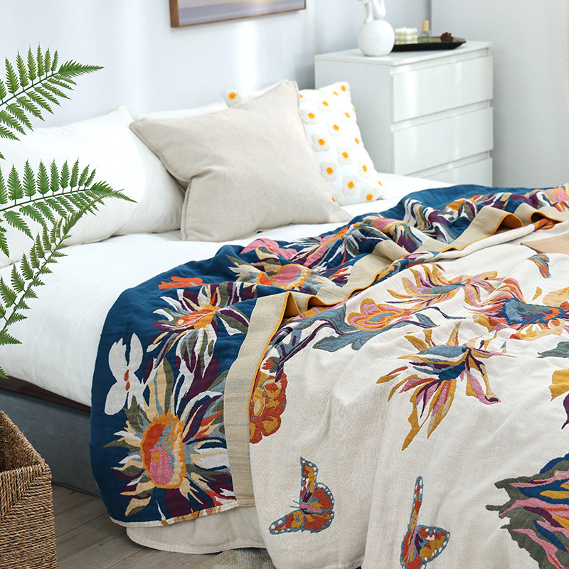 Simple Cotton Blanket Muslin G - Muslin Cotton Bedspread recension och pris